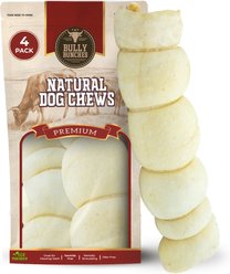 Bully Bunches 12-inch Beef Cheek Roll Natural Dog Chew, 4 count