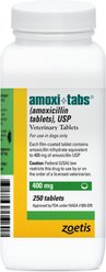 Amoxi-Tabs (Amoxicillin) Tablets for Dogs & Cats, 400-mg, 1 tablet