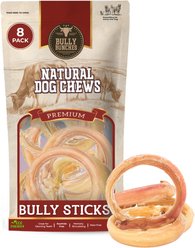 Bully Bunches Small Bully Stick Dog Chew Rings, 8 count
