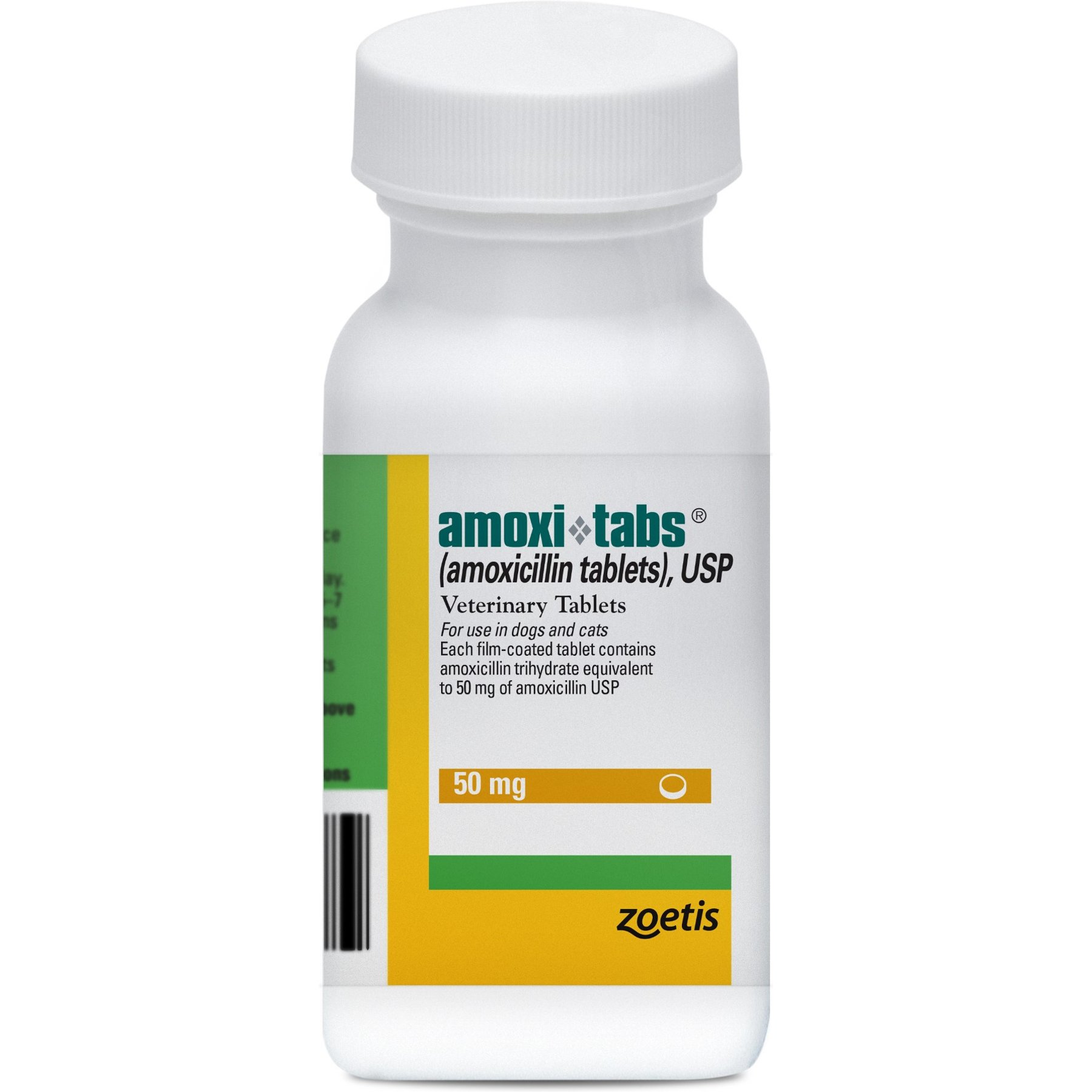 Amoxi-Tabs (Amoxicillin) Tablets for Dogs & Cats, 50-mg, 30 tablets