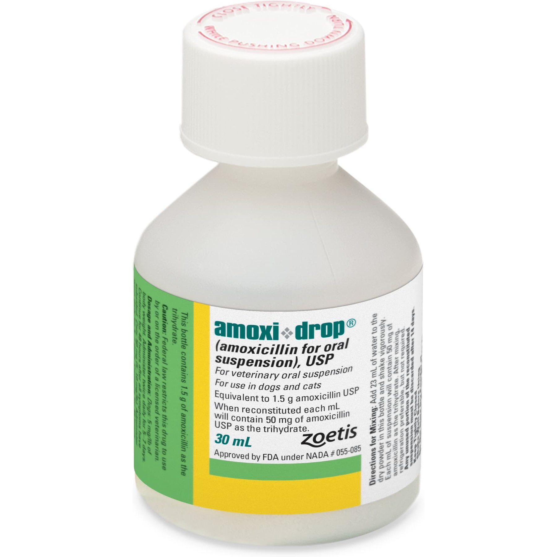 Amoxi-Drop Oral Suspension for Dogs & Cats, 50-mg, 30-mL