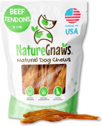 Nature Gnaws USA Beef Tendon Natural Dog Chew Treats, 8-oz bag