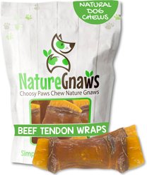 Nature Gnaws Beef Tendon Wraps Dog Chew Treats, 5 count