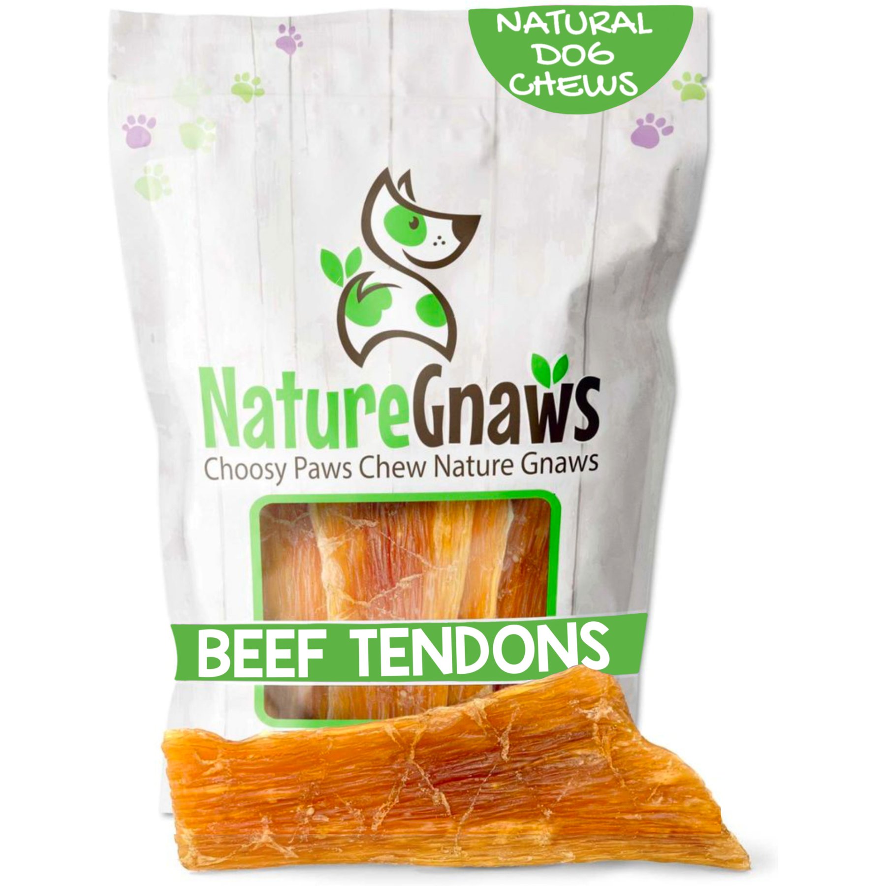 Nature Gnaws 5 to 6-in Beef Paddywack Tendons Dog Chew Treats, 10 count