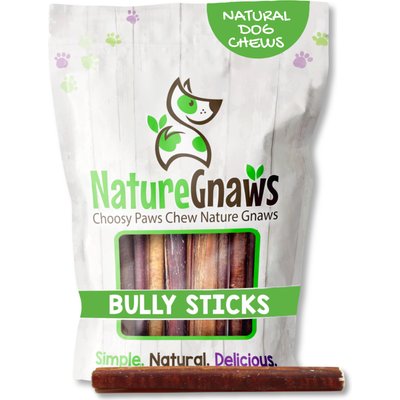 Nature Gnaws Nature Gnaws 5 to 6-in Bully Sticks Dog Chew Treats, Large, 3 count