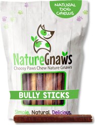 Nature Gnaws 5 to 6-in Bully Sticks Dog Chew Treats, Large, 10 count