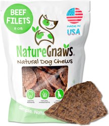 Nature Gnaws USA Beef Lung Filets Natural Dog Chew Treats, 8-oz bag