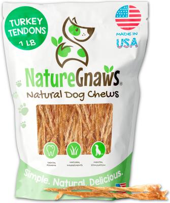 Nature Gnaws USA Turkey Tendon Natural Dog Chew Treats