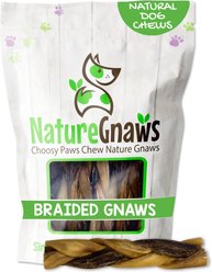 Nature Gnaws 5 to 6-in Braided Gnaws Dog Chew Treats, 12 count