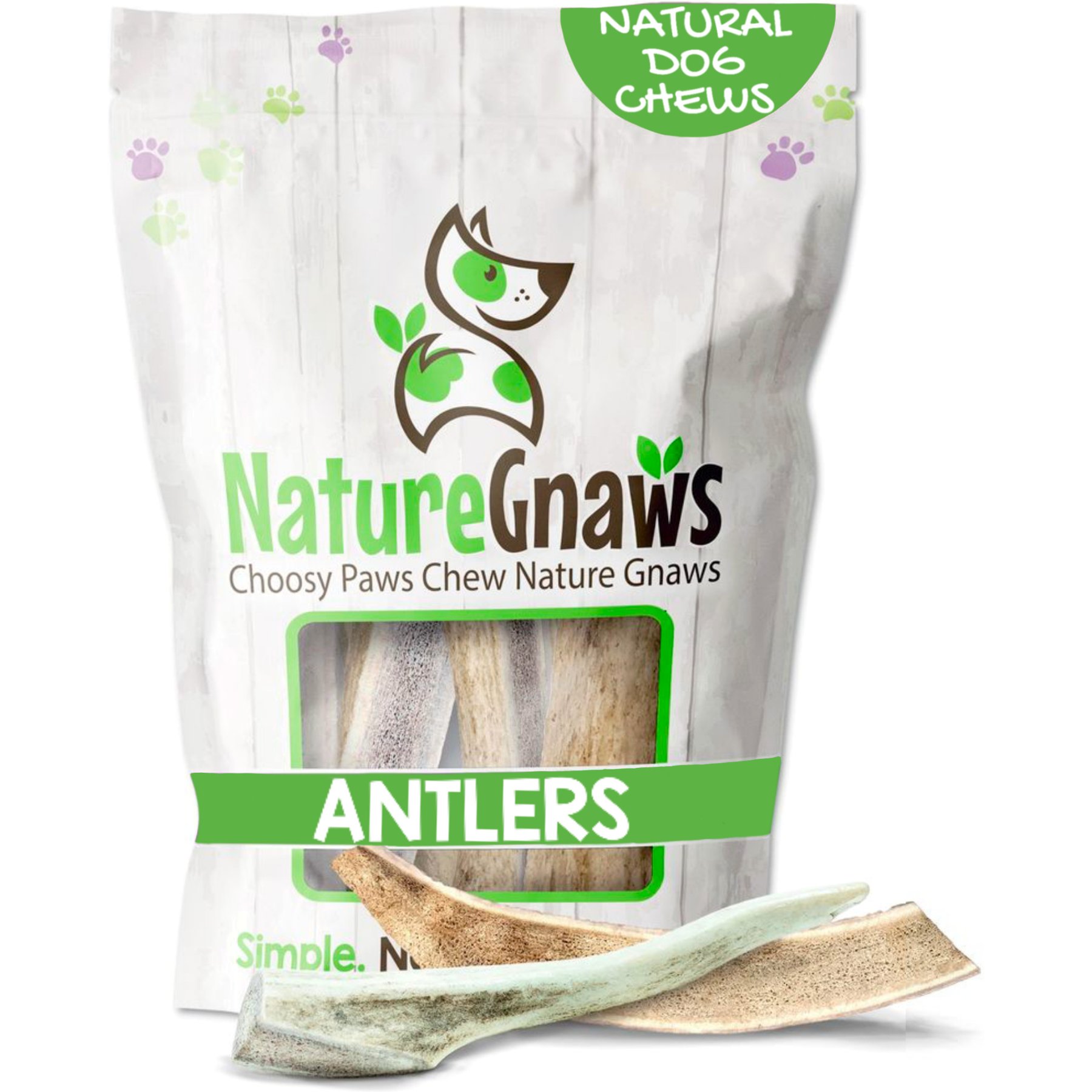 Nature Gnaws Antler Dog Chew Treats, 8-oz bag