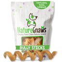 Nature Gnaws 7 to 8-in Spring Bully Sticks Dog Chew Treats, 6 count