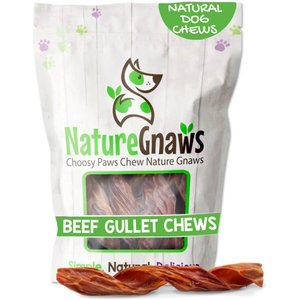 Nature Gnaws 7 to 8-in Beef Gullet Springs Natural Dog Chew Treats, 12 count