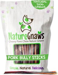 Nature Gnaws 5 to 6-in Extra Thin Pork Bully Sticks Dog Chew Treats, 50 count