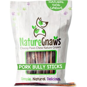Nature Gnaws 5 to 6-in Extra Thin Pork Bully Sticks Dog Chew Treats, 50 count