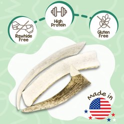 Nature Gnaws 4 to 7-in Deer Antlers Natural Dog Chew Treats, 3 count slide 2 of 8