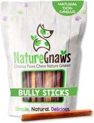 Nature Gnaws 5 to 6-in Bully Sticks Dog Chew Treats, Small, 15 count