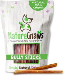 Nature Gnaws 5 to 6-in Extra Thin Bully Sticks Dog Chew Treats, 25 count slide 1 of 8