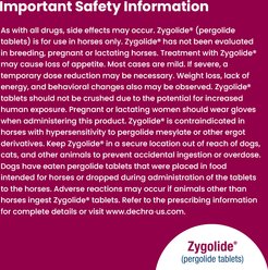 Zygolide (Pergolide) Tablets for Horses, 1 mg, 160 tablets slide 2 of 7