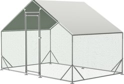 PXZEE Galvanized Wire Walk-in Outdoor Dog Kennel with Waterproof & Anti-UV Cover, 120 x 79.2 x 79-in