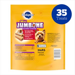 Pedigree Mini Jumbone Real Beef Flavor Dog Treats, 35 count
