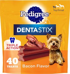 Pedigree Dentastix Bacon Flavor Dental Treats for Toy & Small Dogs, 40 count