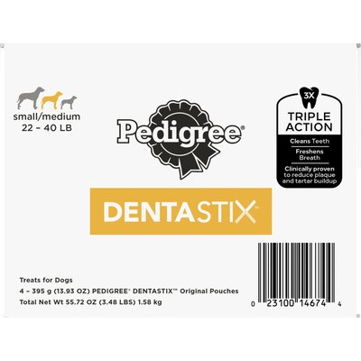 Pedigree Pedigree Dentastix Small/Medium Original Chicken Flavor Dental Dog Treats, 100 count