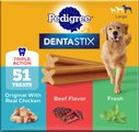 Pedigree Dentastix Large Original Chicken, Beef Flavor & Fresh Mint Flavor Variety Pack Dental Dog Treat...