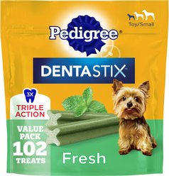 Pedigree Dentastix Fresh Mint Flavored Mini Dental Dog Treats, 102 count