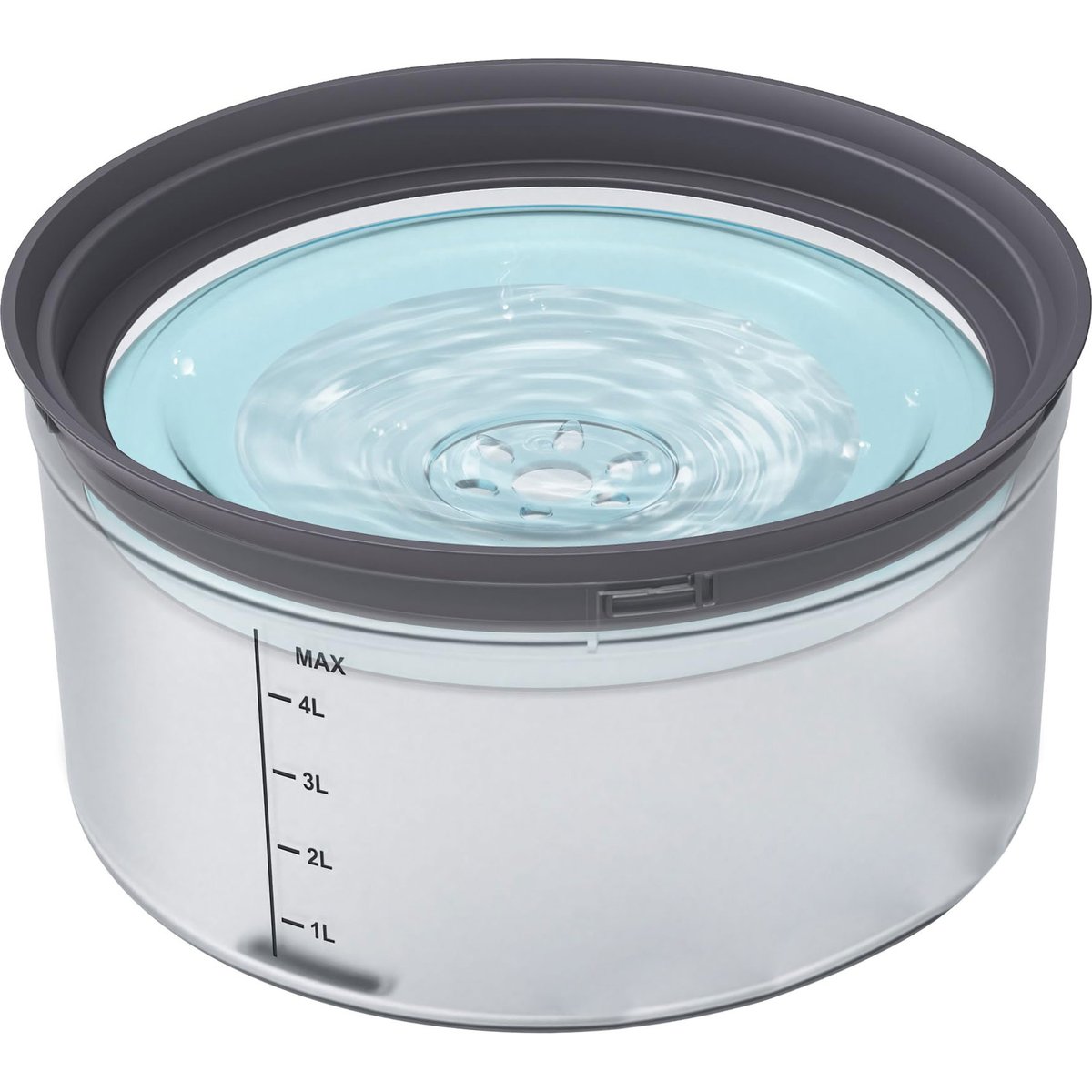 UPSKY No Spill Dog Water Bowl, 1.2-gal, Gray