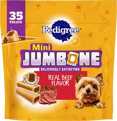 Pedigree Mini Jumbone Real Beef Flavor Dog Treats, 35 count