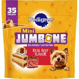 Pedigree Mini Jumbone Real Beef Flavor Dog Treats, 35 count