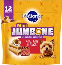 Pedigree Mini Jumbone Real Beef Flavor Dog Treats, 12 count slide 1 of 9