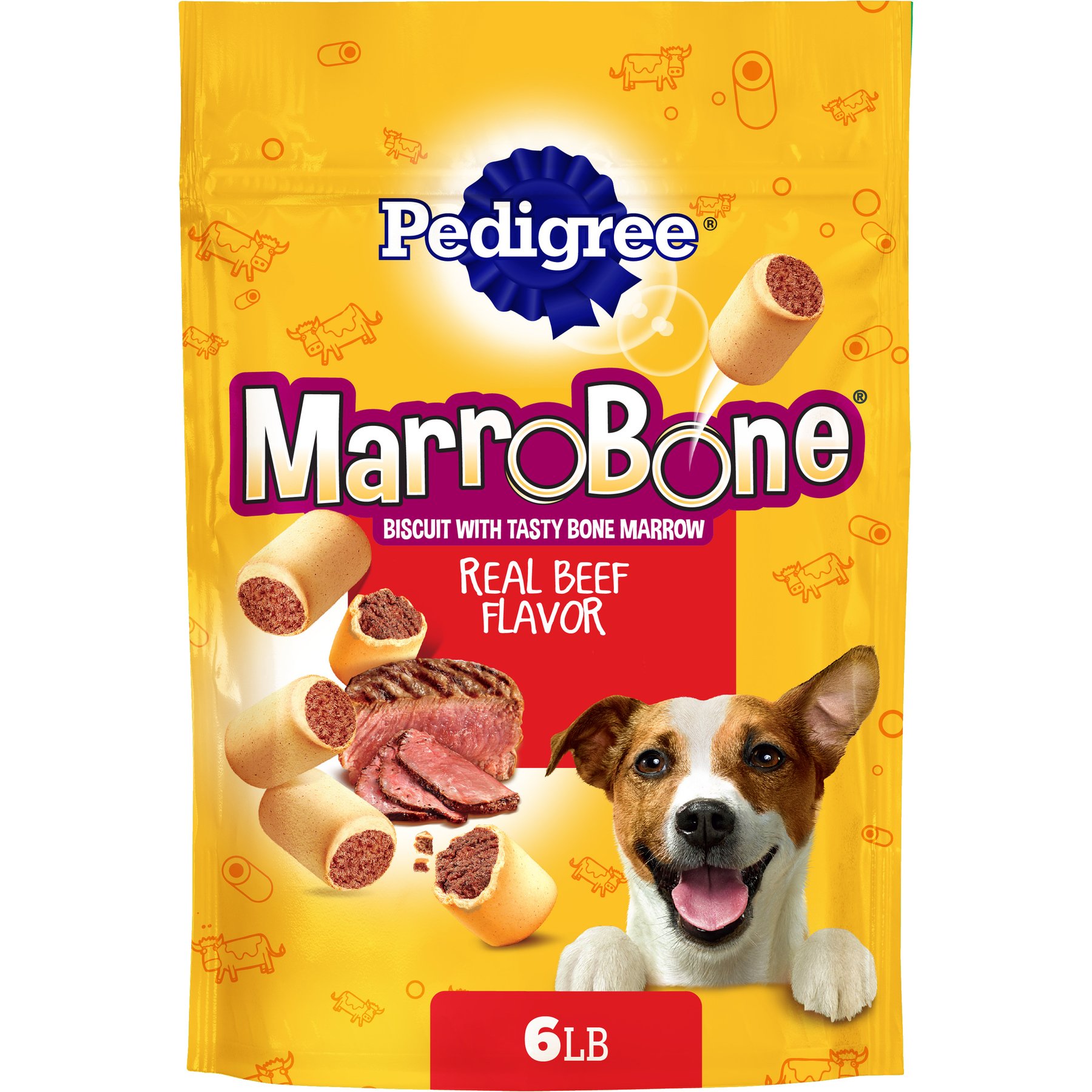 Pedigree Marrobone Real Beef Flavor Biscuit Dog Treats, 6-lb bag