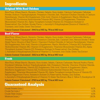 Show full view: Pedigree Dentastix Large Original Chicken, Beef Flavor & Fresh Mint Flavor Variety Pack Dental Dog Treats, 51 count slide 7 of 11