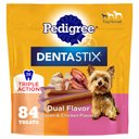 Pedigree Dentastix Dual Flavored Bacon & Chicken Flavored Mini Dental Dog Treats, 84 count