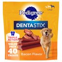 Pedigree Dentastix Bacon Flavor Large Dental Dog Treats, 40 count