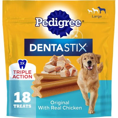 Pedigree Pedigree Dentastix Large Original Chicken Flavor Dental Dog Treats, 18 count