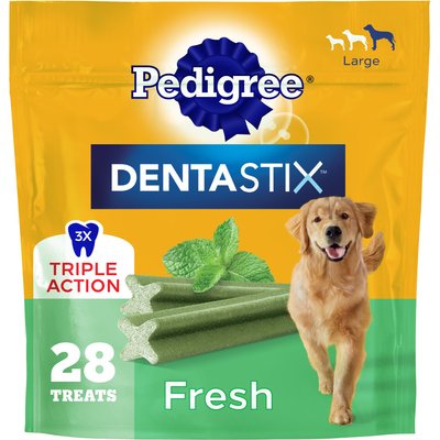 Pedigree Pedigree Dentastix Fresh Mint Flavored Large Dental Dog Treats, 28 count