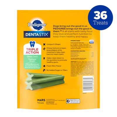 Show full view: Pedigree Dentastix Fresh Mint Flavored Large Dental Dog Treats, 36 count slide 3 of 12