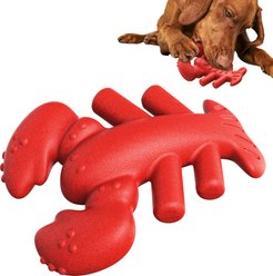 Dudpud Australian Lobster Enrichment Dog Chew Toy, Red