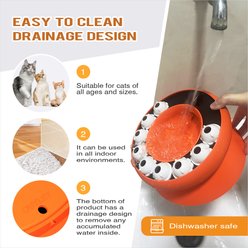 Dudpud Weight Loss Bowl Puzzle Cat Toy, Orange slide 2 of 6