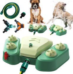 Dudpud Automatic Outdoor Sprinkler Toy for Dogs, Green