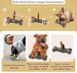Dudpud Durable Bully Stick Holder Dog Chew Toy, Brown, Large slide 2 of 6