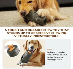 Dudpud Durable Stump Freeze Dog Chew Toy, Brown slide 2 of 6