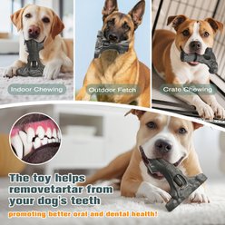 Dudpud 2-in-1 Durable Root Bully Stick Holder & Dog Chew Toy, Brown slide 2 of 6