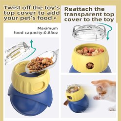 Dudpud Wobble Treat Dispensing Dog & Cat Toy, Blue slide 2 of 6