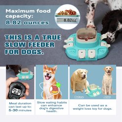 Dudpud Feeding Vessels Puzzle Interactive IQ Training & Mental Stimulating Dog Enrichment Toy, Blue slide 2 of 6