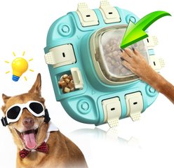Dudpud Feeding Vessels Puzzle Interactive IQ Training & Mental Stimulating Dog Enrichment Toy, Blue
