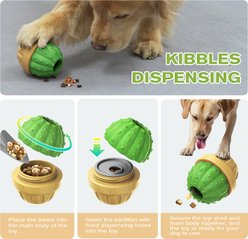 Dudpud 3-in-1 Cactus Fillable Freeze Enrichment Dog Treat Dispenser Chew Toy, Green slide 2 of 6