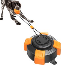 Dudpud Interactive Tug of War Mentally Stimulating Puppy Teething Dog Toy, Orange